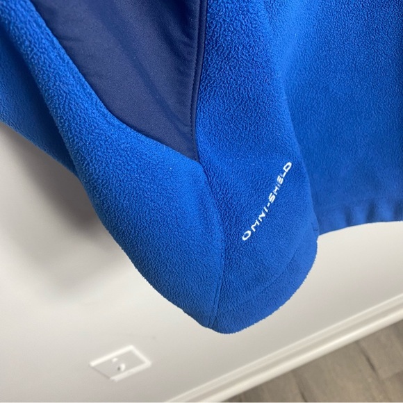 Columbia Fleece Jacket Omnishield Blue Full Zip - Picture 7 of 9